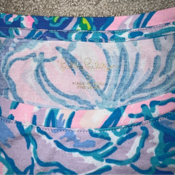 Lilly Pulitzer Finn Top Purple/Blue Print Size Small - Picture 4 of 8